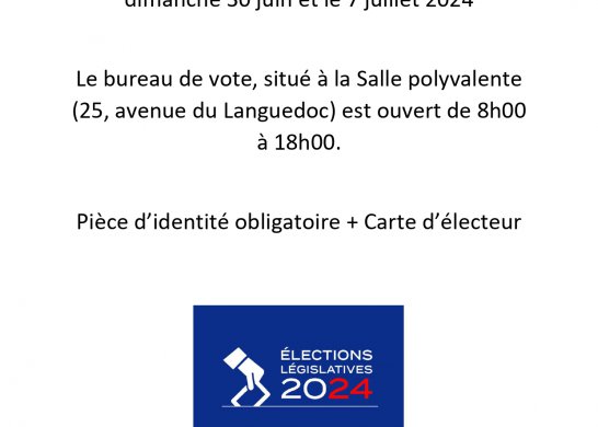 ELECTIONS LEGISLATIVES DU 30 JUIN 2024