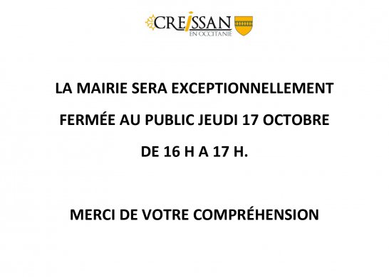 INFO MAIRIE CREISSAN