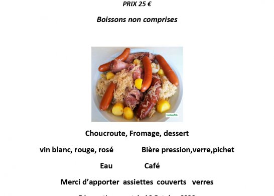Repas choucroute